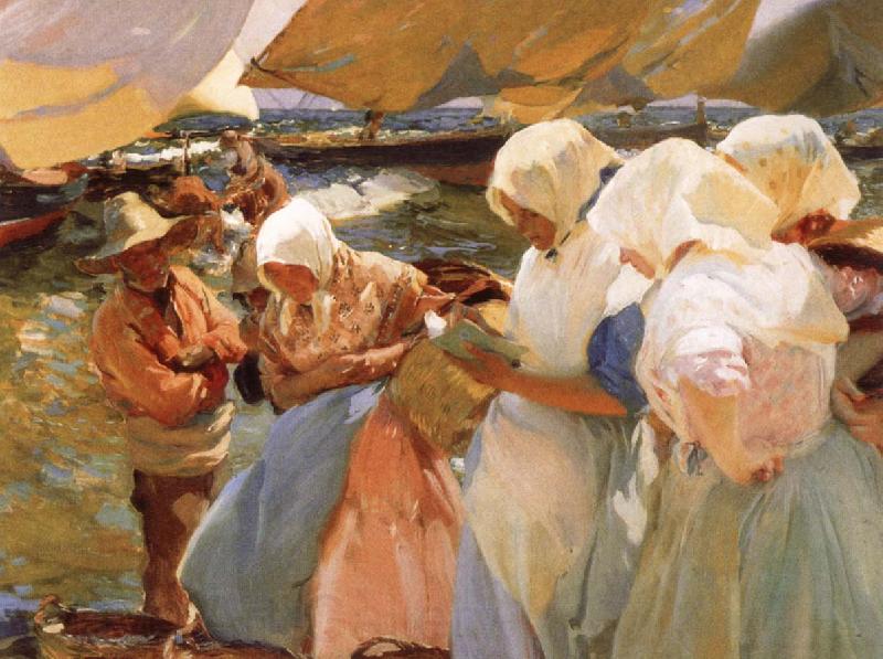 Joaquin Sorolla Y Bastida Selling the Cath at Valencia Norge oil painting art